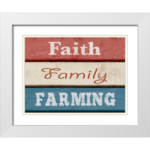 Farm Sentiment V White Modern Wood Framed Art Print with Double Matting by Saunders, Alonzo