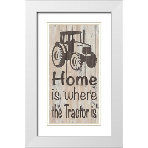 Home and Farm II White Modern Wood Framed Art Print with Double Matting by Saunders, Alonzo