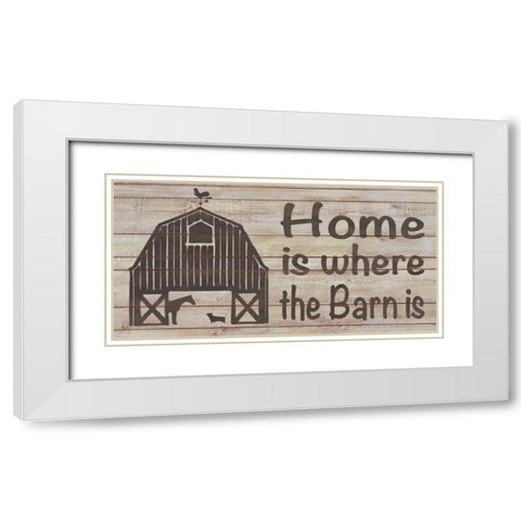 Home and Farm III White Modern Wood Framed Art Print with Double Matting by Saunders, Alonzo