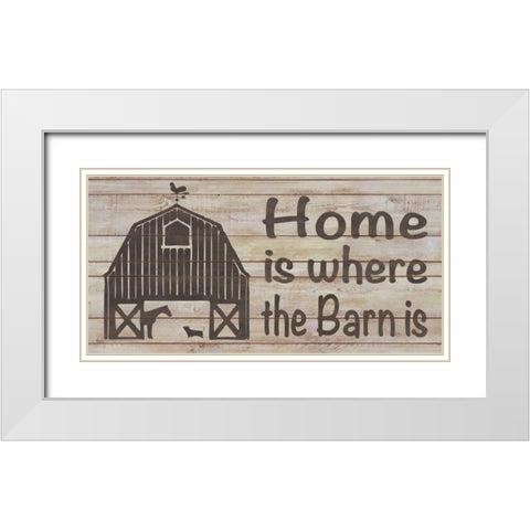 Home and Farm III White Modern Wood Framed Art Print with Double Matting by Saunders, Alonzo
