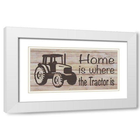 Home and Farm IV White Modern Wood Framed Art Print with Double Matting by Saunders, Alonzo