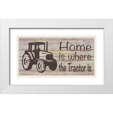 Home and Farm IV White Modern Wood Framed Art Print with Double Matting by Saunders, Alonzo