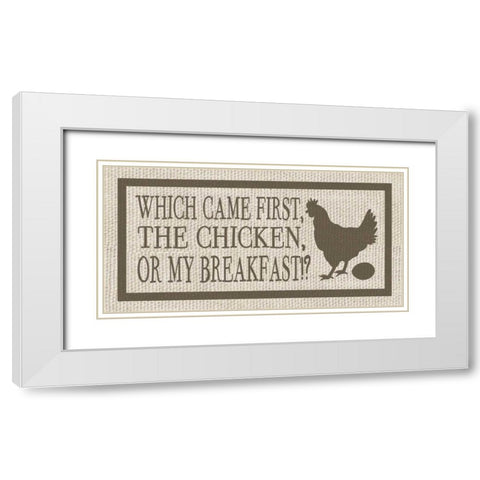 Home and Farm V White Modern Wood Framed Art Print with Double Matting by Saunders, Alonzo