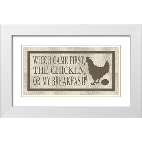 Home and Farm V White Modern Wood Framed Art Print with Double Matting by Saunders, Alonzo