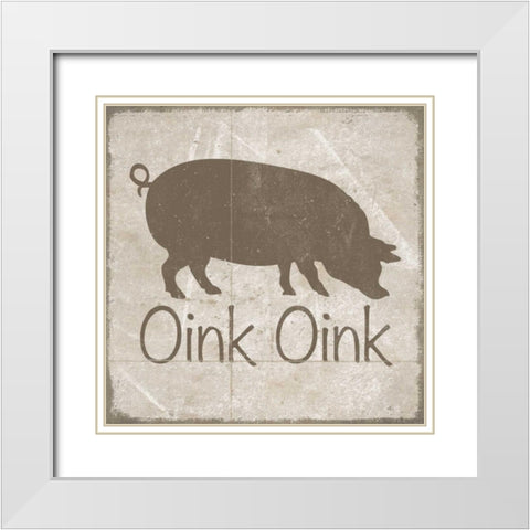 Simply Farm I White Modern Wood Framed Art Print with Double Matting by Saunders, Alonzo