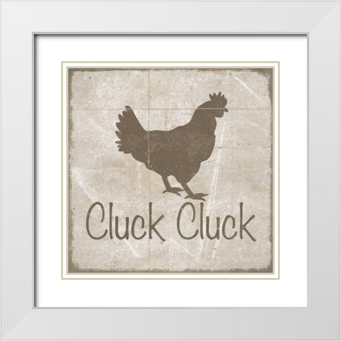 Simply Farm IV White Modern Wood Framed Art Print with Double Matting by Saunders, Alonzo