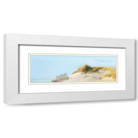 Beachscape I White Modern Wood Framed Art Print with Double Matting by McLoughlin, James