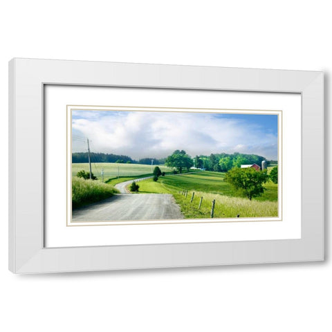 Farm and Country II White Modern Wood Framed Art Print with Double Matting by McLoughlin, James