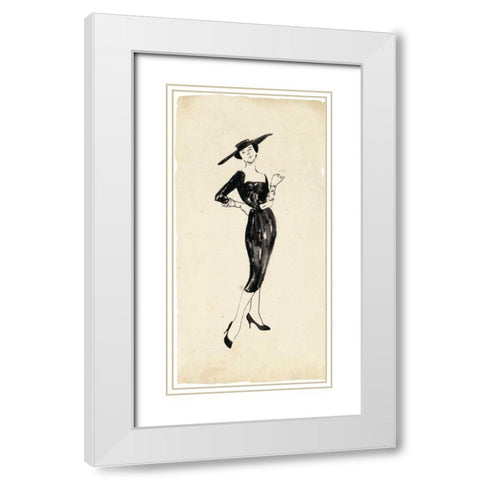 Fashion Glimpse IV White Modern Wood Framed Art Print with Double Matting by Wang, Melissa