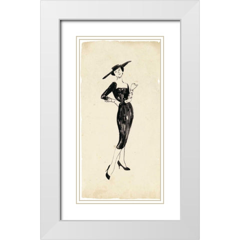 Fashion Glimpse IV White Modern Wood Framed Art Print with Double Matting by Wang, Melissa