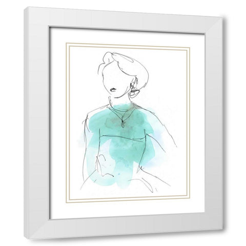 Fashion Splash IV White Modern Wood Framed Art Print with Double Matting by Vess, June Erica