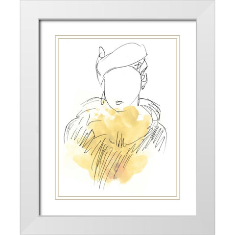 Fashion Splash VI White Modern Wood Framed Art Print with Double Matting by Vess, June Erica