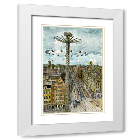 European Afternoon IV White Modern Wood Framed Art Print with Double Matting by Wang, Melissa