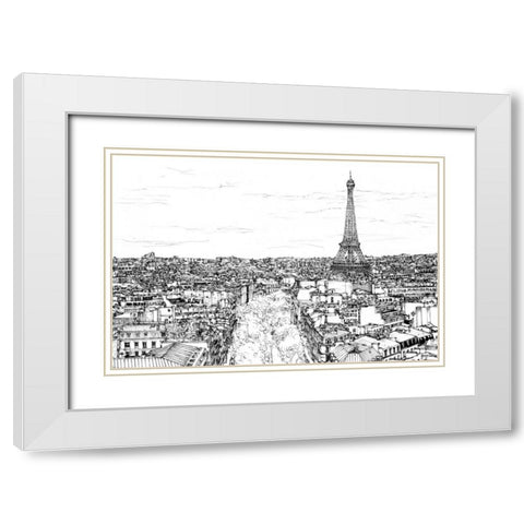 Tour of Europe I White Modern Wood Framed Art Print with Double Matting by Wang, Melissa