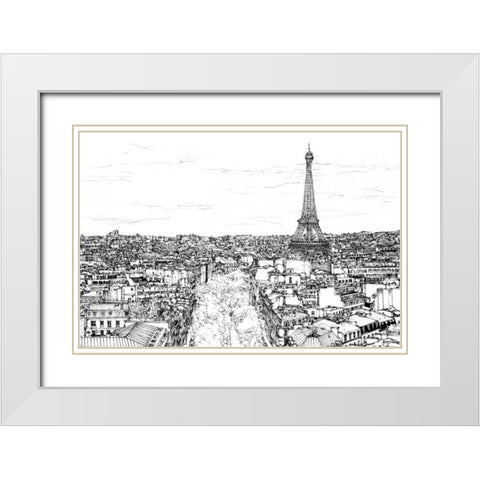 Tour of Europe I White Modern Wood Framed Art Print with Double Matting by Wang, Melissa