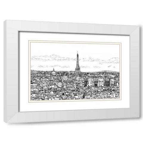 Tour of Europe II White Modern Wood Framed Art Print with Double Matting by Wang, Melissa