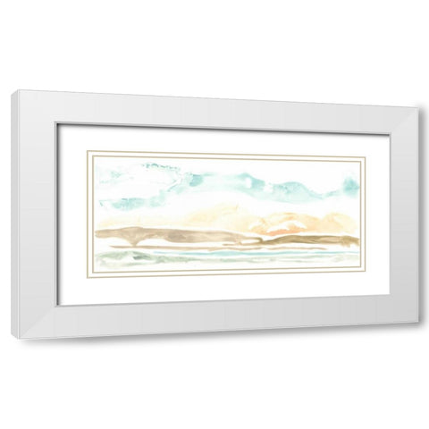 Daybreak at Sea I White Modern Wood Framed Art Print with Double Matting by Vess, June Erica