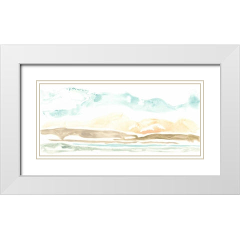 Daybreak at Sea I White Modern Wood Framed Art Print with Double Matting by Vess, June Erica