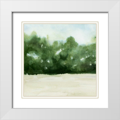 Loose Landscape I White Modern Wood Framed Art Print with Double Matting by Popp, Grace