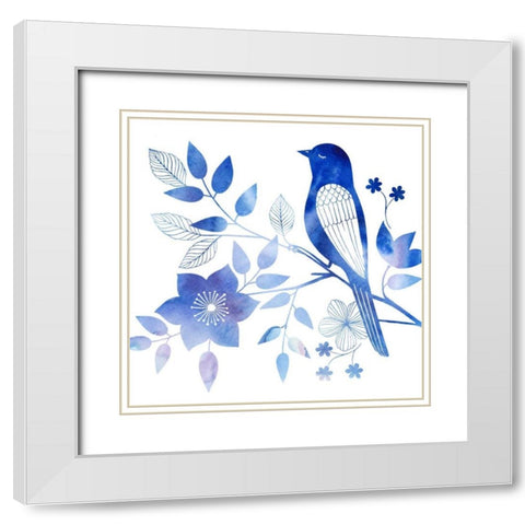 Avian Twilight I White Modern Wood Framed Art Print with Double Matting by Popp, Grace