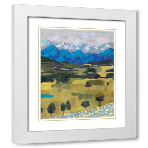 Alpine Impression I White Modern Wood Framed Art Print with Double Matting by Borges, Victoria