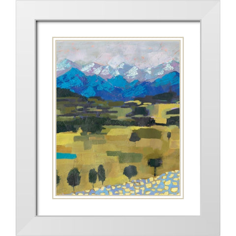 Alpine Impression I White Modern Wood Framed Art Print with Double Matting by Borges, Victoria