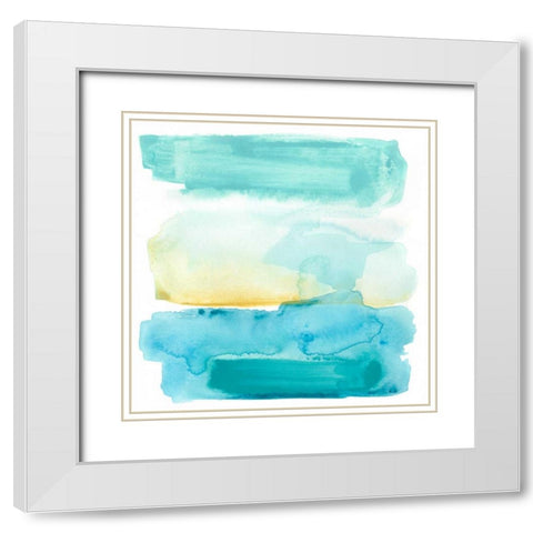 Liquid Shoreline VIII White Modern Wood Framed Art Print with Double Matting by Vess, June Erica