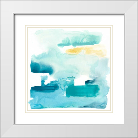 Liquid Shoreline IX White Modern Wood Framed Art Print with Double Matting by Vess, June Erica