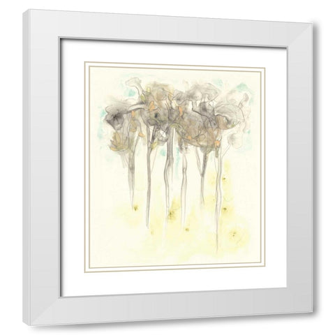 Sylvan Sketch I White Modern Wood Framed Art Print with Double Matting by Vess, June Erica