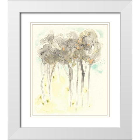 Sylvan Sketch II White Modern Wood Framed Art Print with Double Matting by Vess, June Erica