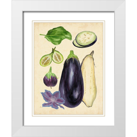 Aubergine Study II White Modern Wood Framed Art Print with Double Matting by Wang, Melissa