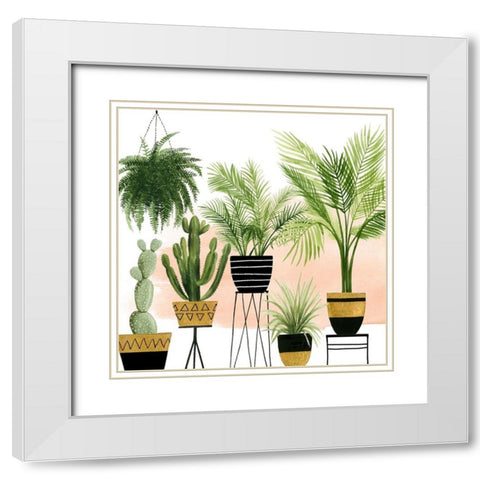 Indoor Oasis II White Modern Wood Framed Art Print with Double Matting by Popp, Grace