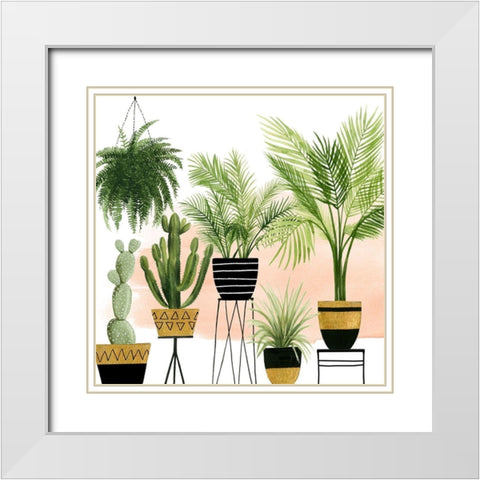 Indoor Oasis II White Modern Wood Framed Art Print with Double Matting by Popp, Grace