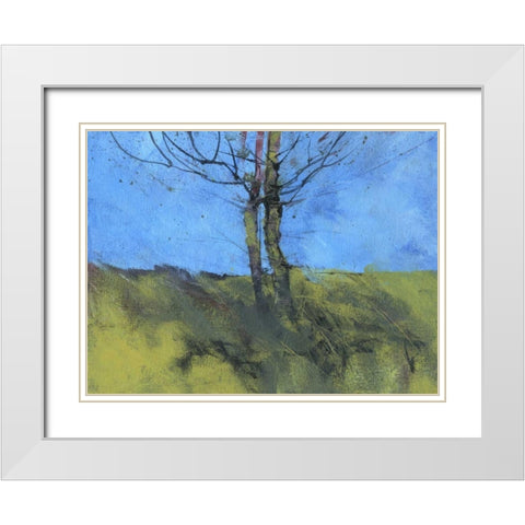 Heathland Tree Study White Modern Wood Framed Art Print with Double Matting by Bailey, Paul