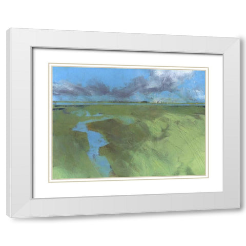 Back Water High Tide White Modern Wood Framed Art Print with Double Matting by Bailey, Paul