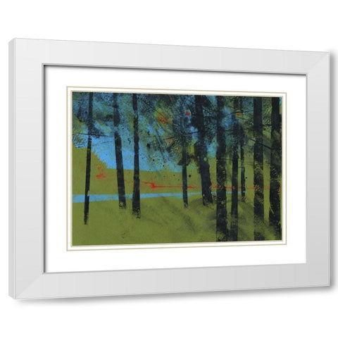 Forest Brook White Modern Wood Framed Art Print with Double Matting by Bailey, Paul