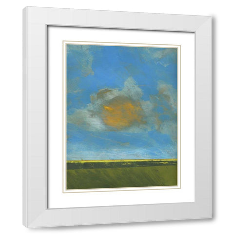 June Sky White Modern Wood Framed Art Print with Double Matting by Bailey, Paul