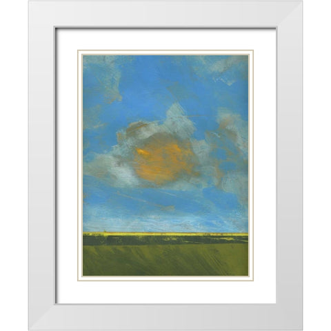 June Sky White Modern Wood Framed Art Print with Double Matting by Bailey, Paul