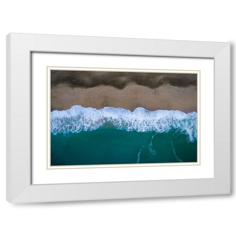 Custom Hawaii View II White Modern Wood Framed Art Print with Double Matting by Mead, Adam