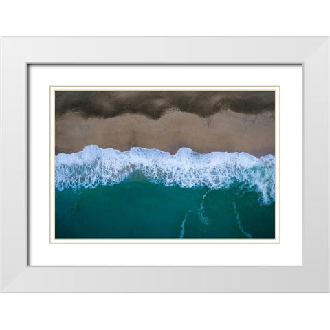 Custom Hawaii View II White Modern Wood Framed Art Print with Double Matting by Mead, Adam