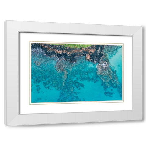 Custom Hawaii View IV White Modern Wood Framed Art Print with Double Matting by Mead, Adam