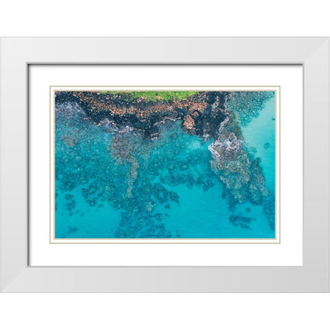 Custom Hawaii View IV White Modern Wood Framed Art Print with Double Matting by Mead, Adam