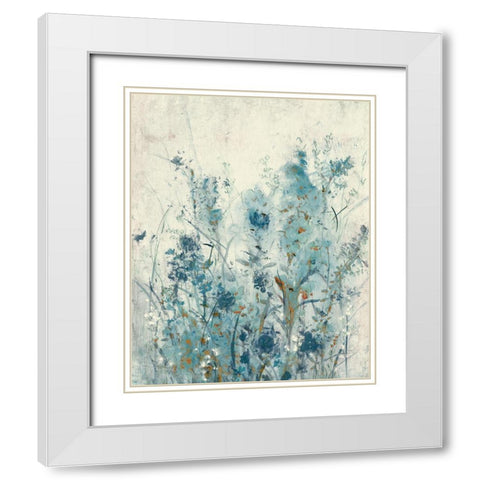 Blue Spring II White Modern Wood Framed Art Print with Double Matting by OToole, Tim