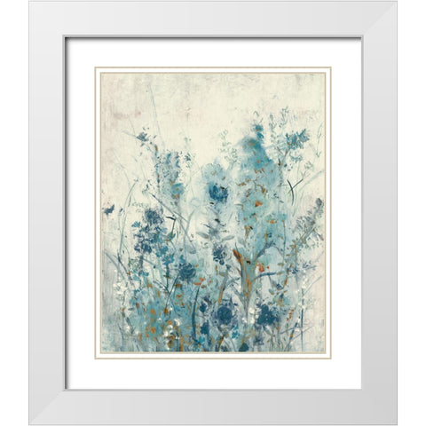 Blue Spring II White Modern Wood Framed Art Print with Double Matting by OToole, Tim