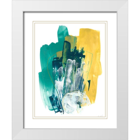 Metro Gesture I White Modern Wood Framed Art Print with Double Matting by Vess, June Erica
