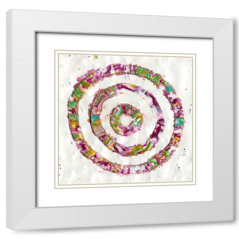 Smoke Rings I White Modern Wood Framed Art Print with Double Matting by Ludwig, Alicia
