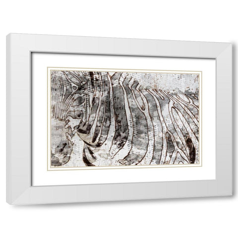 Zebra Mix White Modern Wood Framed Art Print with Double Matting by Orlov, Irena