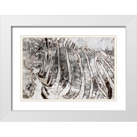 Zebra Mix White Modern Wood Framed Art Print with Double Matting by Orlov, Irena