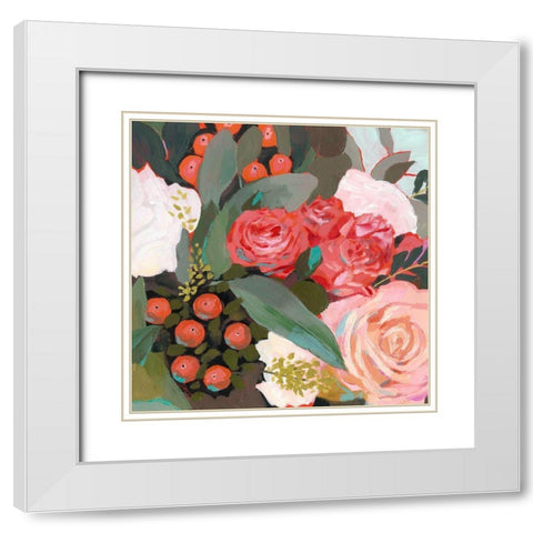 Eucalyptus Bouquet I White Modern Wood Framed Art Print with Double Matting by Borges, Victoria