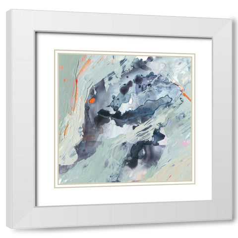 Polyphonic Sea I White Modern Wood Framed Art Print with Double Matting by Borges, Victoria